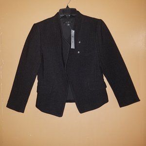 $159 ANN TAYLOR 0-PETITE BLACK WOOL JACKET NWT